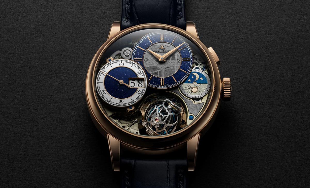 Jaeger-LeCoultre latest Gyrotourbillon timepiece combines the traditional artistic crafts with the rarely seen craft of meteorite inlay