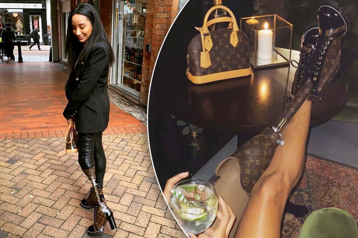 An NY model who lost her leg to an accident has made a prosthetic limb from a Louis Vuitton bag ...