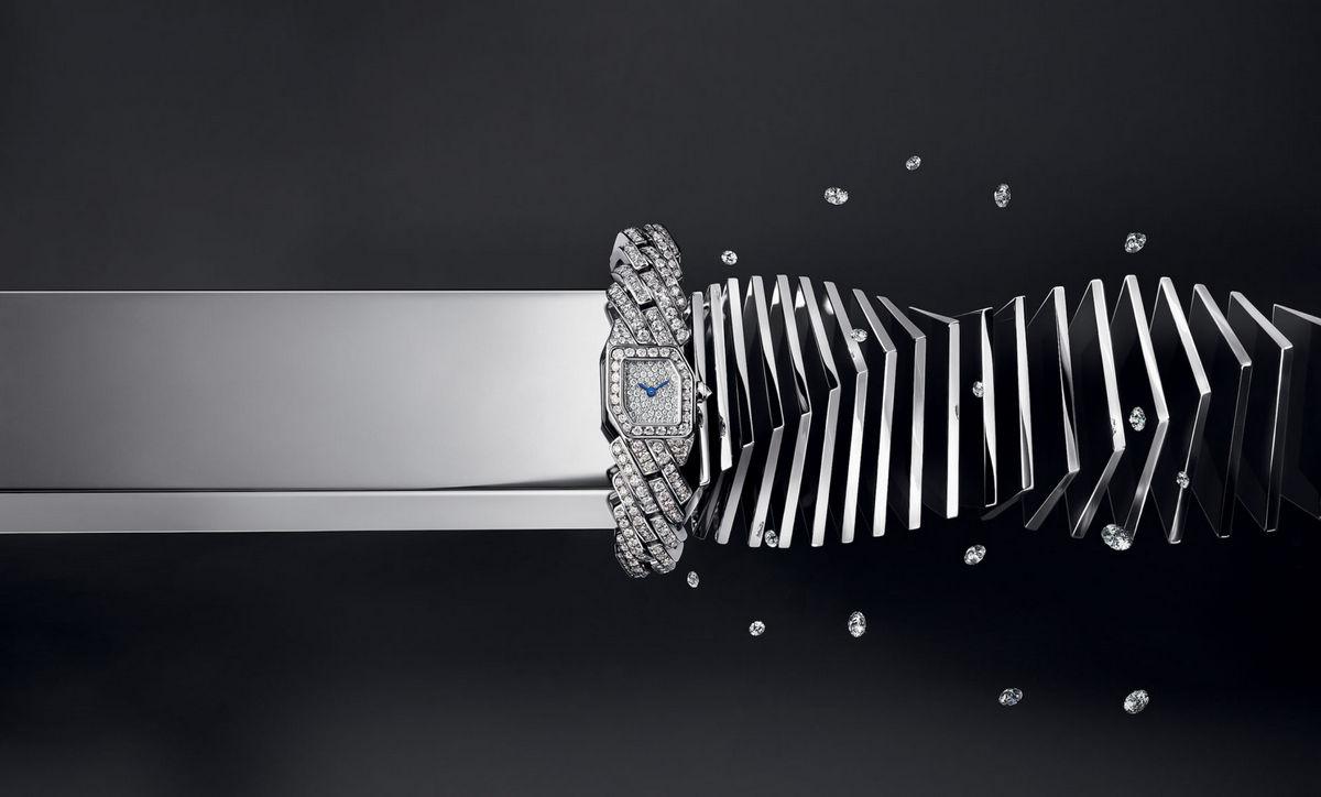 The Cartier Maillon de Cartier jewelry watch collection is edge and modern with a twist