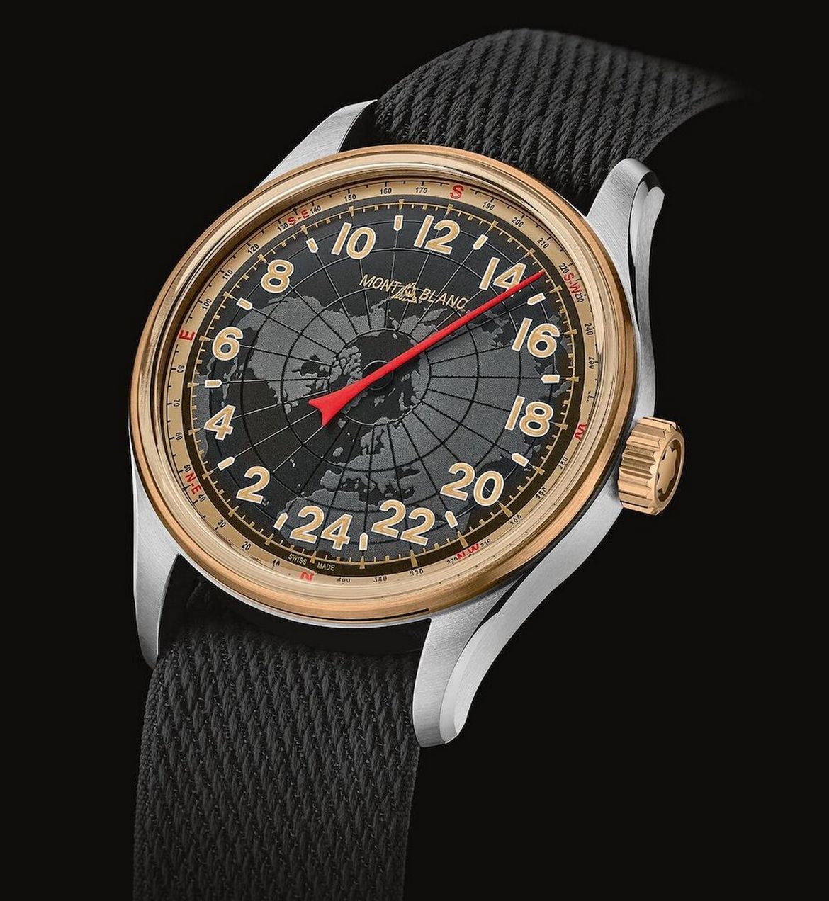 The Montblanc 1858 Automatic 24H is a one handed adventure-inspired watch with a brand new 24-hour complication