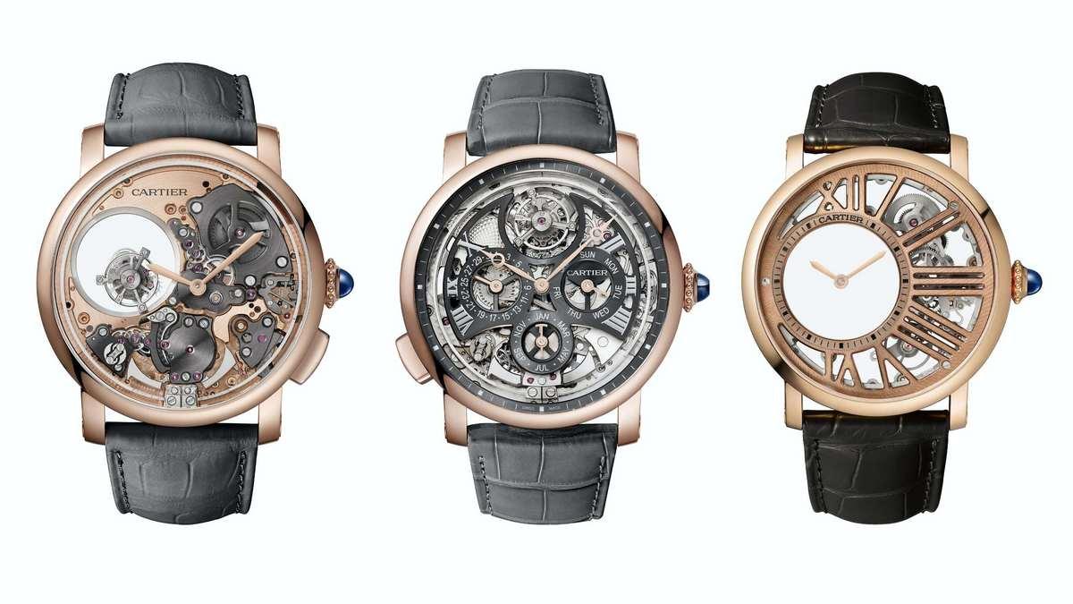 Cartier has expanded its Fine Watchmaking Collection with three highly-technical skeletonized timepieces