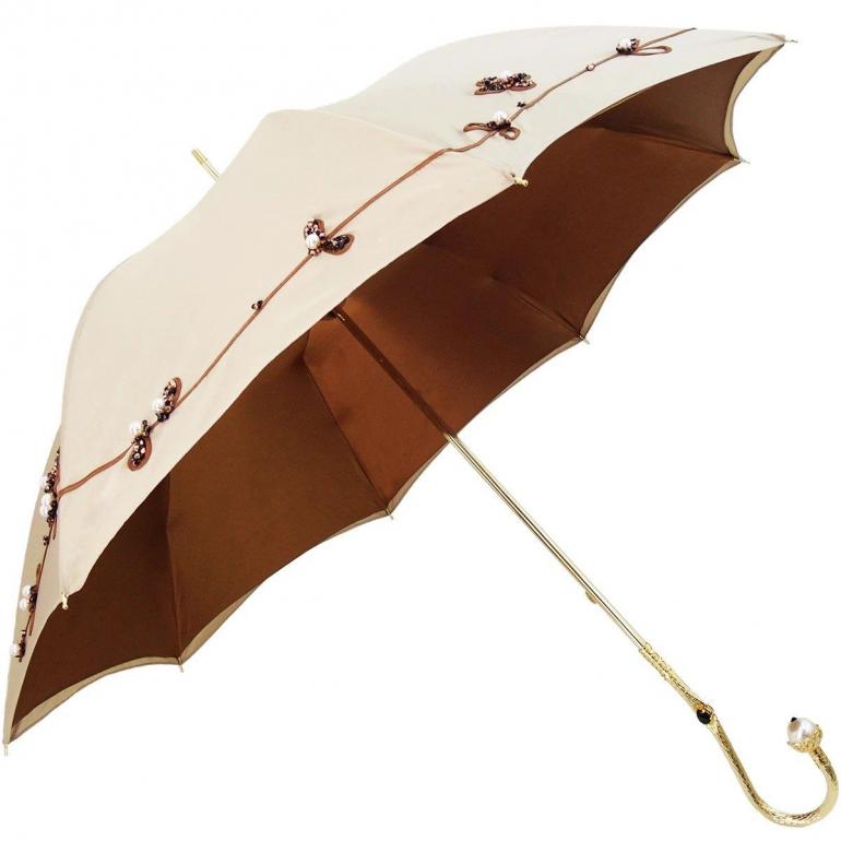 Fantastic Large Louis Vuitton Umbrella with logo, Wood handle