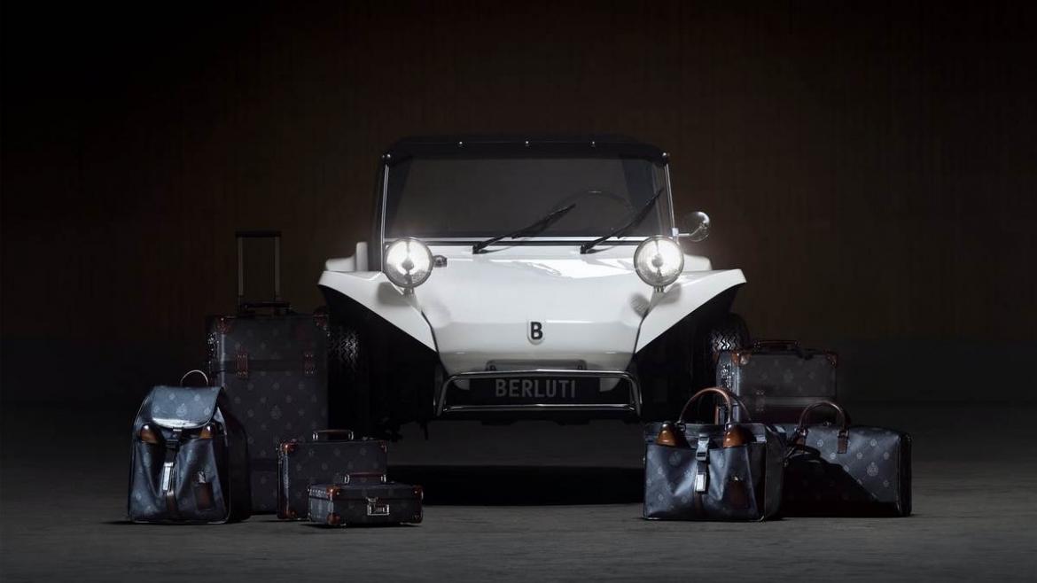 white leather buggy