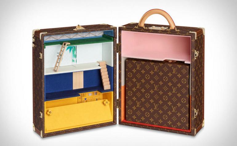 Complete with color coded room and a monogram trunk - Louis Vuitton&#39;s new dollhouse is just ...