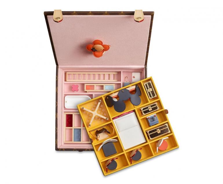 Complete with color coded room and a monogram trunk - Louis Vuitton&#39;s new dollhouse is just ...