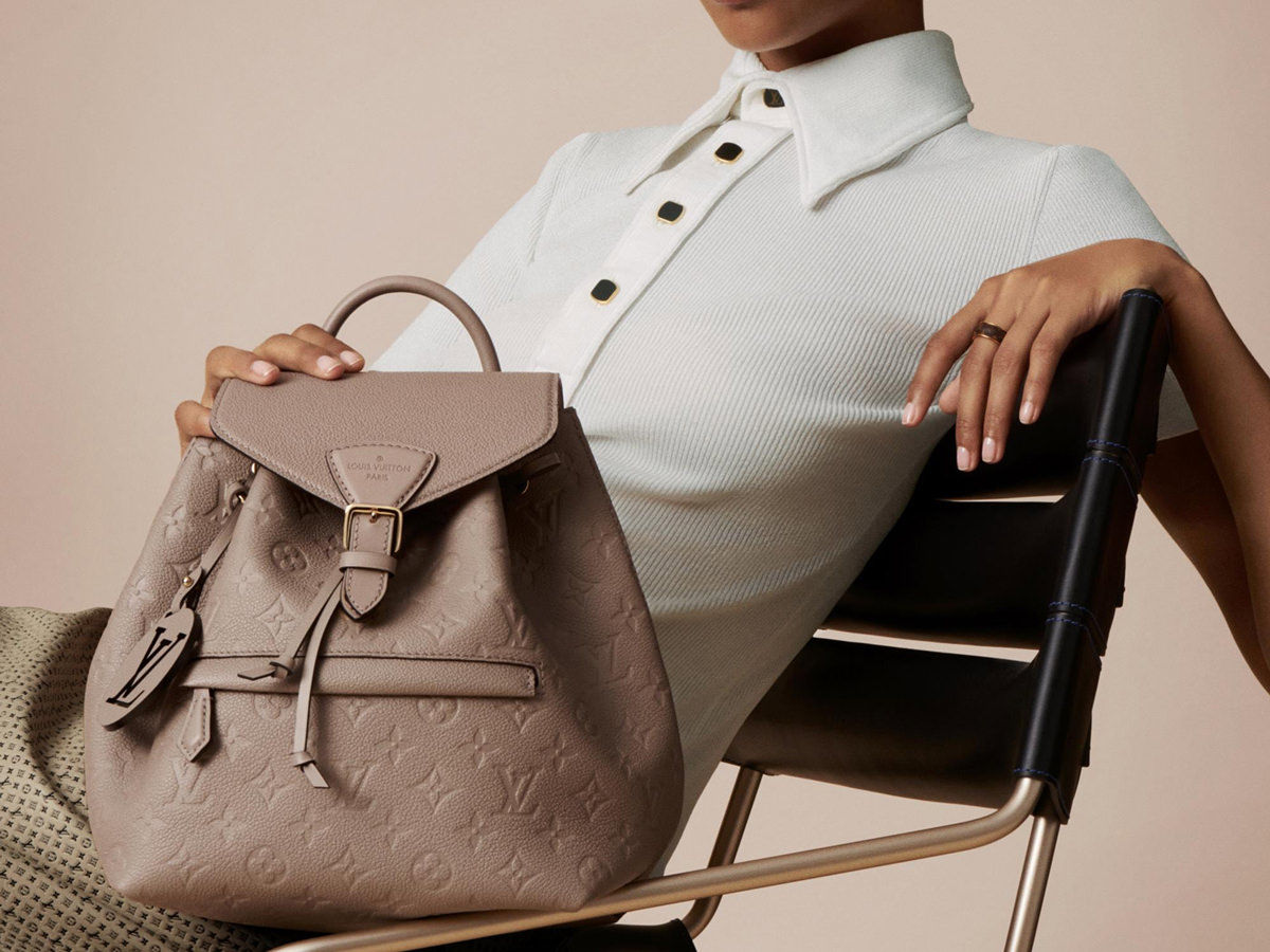 Louis Vuitton Montsouris Backpack Empreinte Leather (Turtledove)