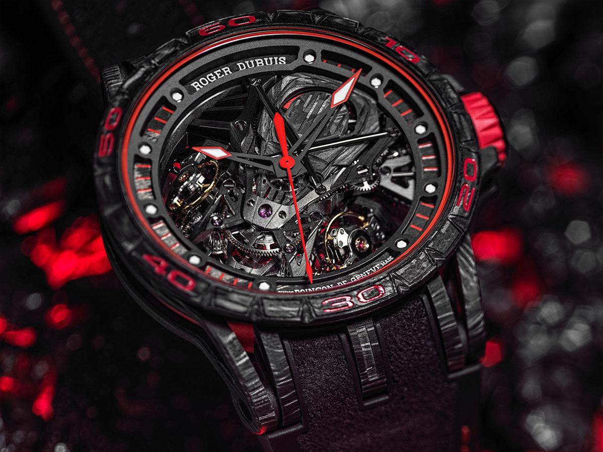 Lamborghini and Roger Dubuis collaborate for a hyperwatch inspired by the new track-only Essenza SCV12 hypercar