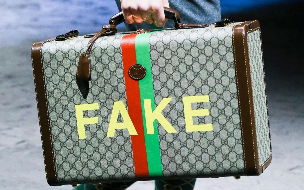 Gucci pokes fun at counterfeit culture with range emblazoned with the words  'Fake' and 'Not