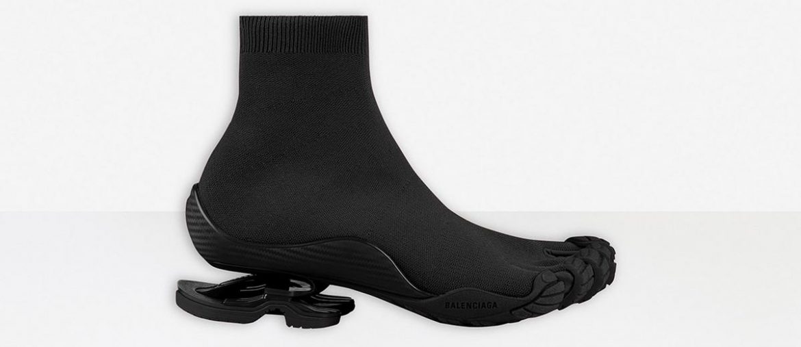 Have a look at Balenciaga and Vibram’s eclectic toe heeled shoes ...