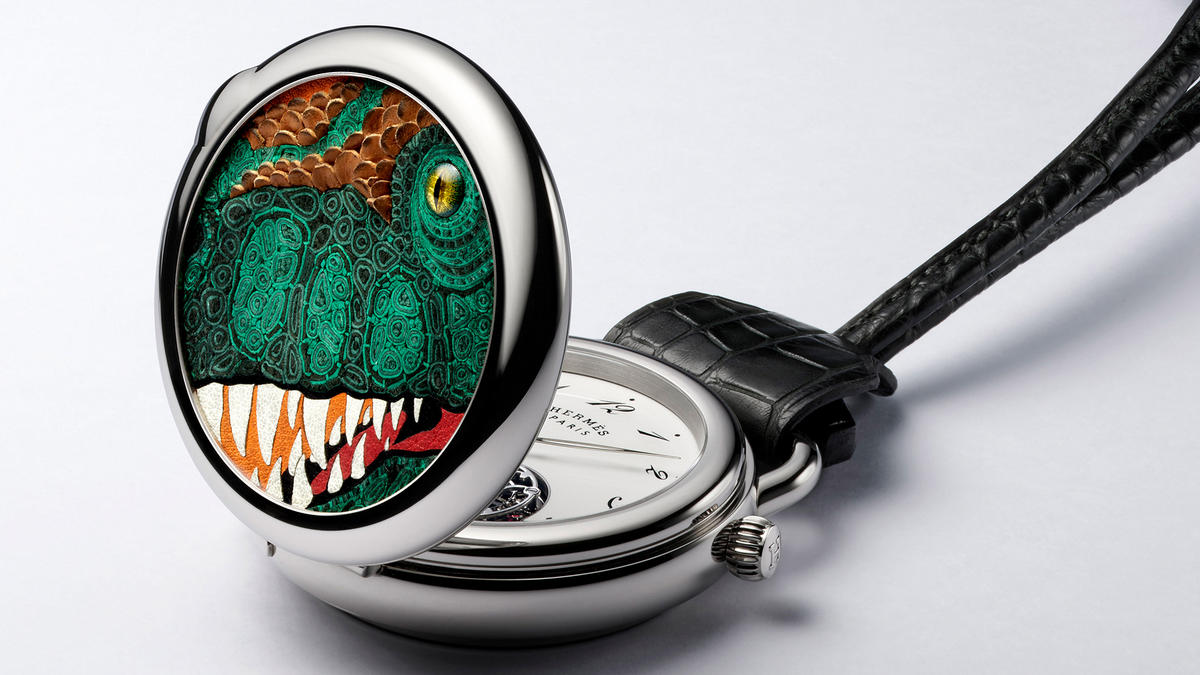 Hermès introduces the one-off Arceau Pocket Aaaaargh! A Minute Repeater themed after a scary dinosaur