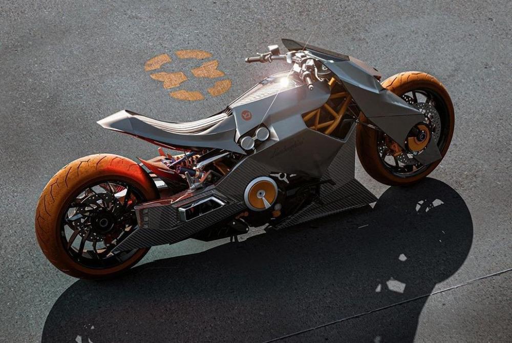 This Lamborghini motorcycle concept is a carbon-clad sports cruiser