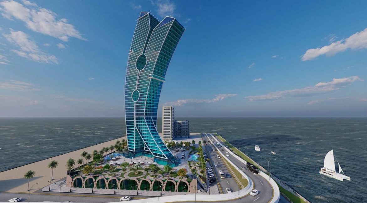 Dubai being Dubai is building the worlds largest piece of art - Its a 560  feet tall skyscraper that is shaped like a 'clothespin' - Luxurylaunches