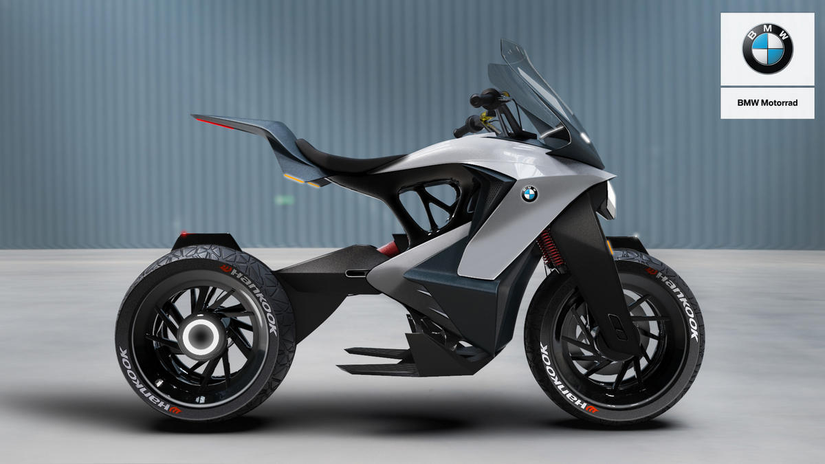 This BMW electric adventure motorcycle concept comes with its own drone