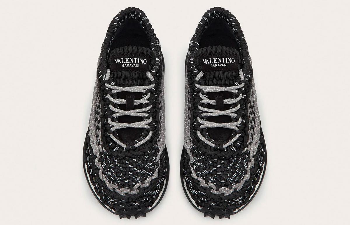 Valentino unveils a new shoes with crochet in woven fabric - Each pair takes 10 hours to make -