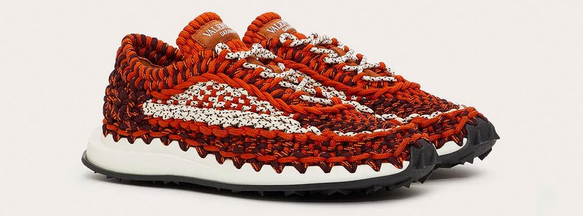 Valentino unveils a new spin on shoes with crochet sneakers in 