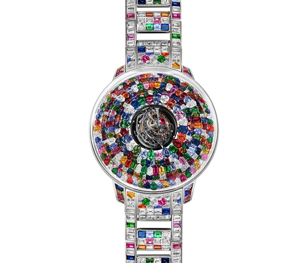 This $1.8 million Jacob & Co timepiece is studded with a staggering 1000 gemstones and they make it nearly impossible to tell the time