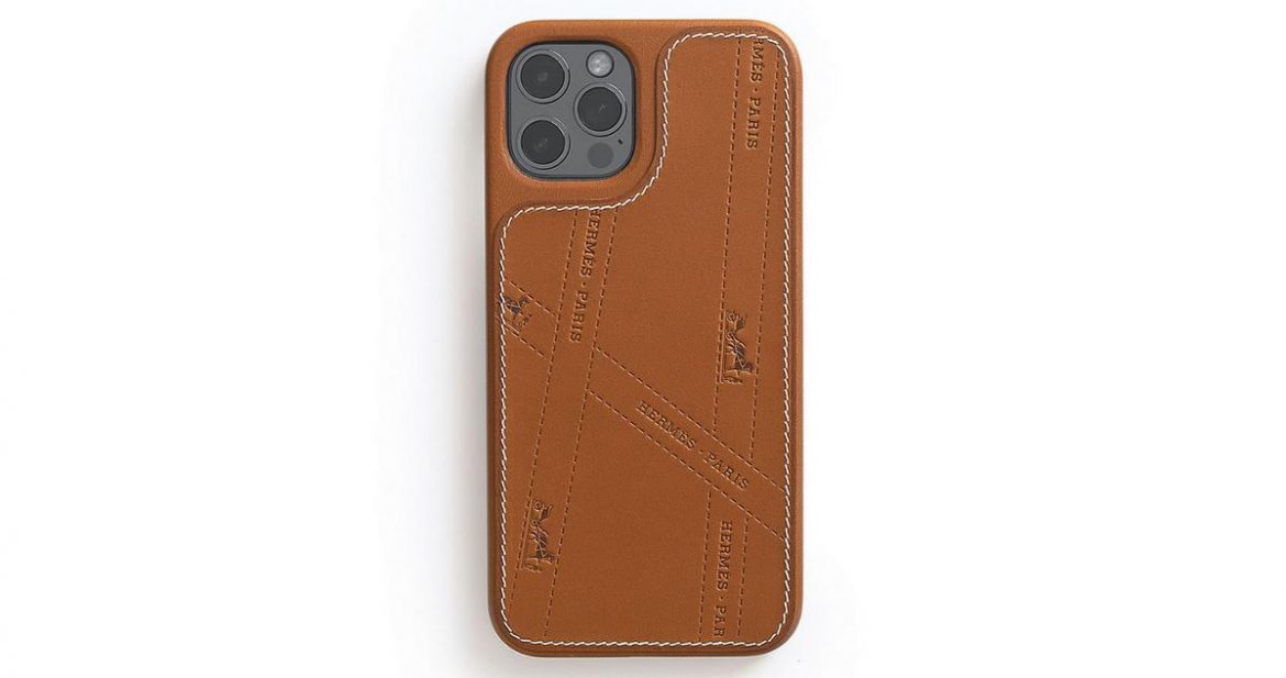 Hermes Woven Pattern iPhone 12 Clear Case