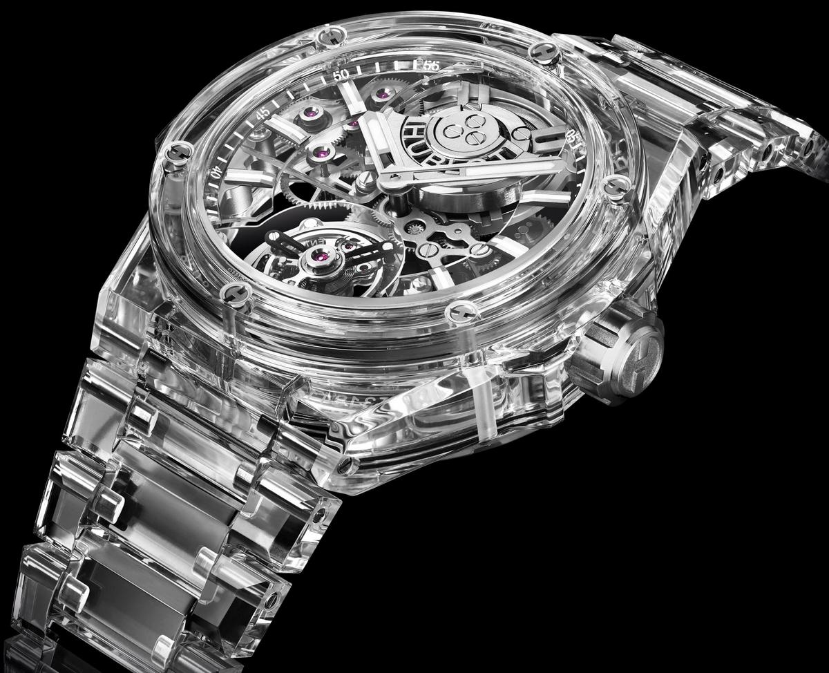 Hublot takes transparency to the next level with the new Big Bang Integral Tourbillon Full Sapphire watch