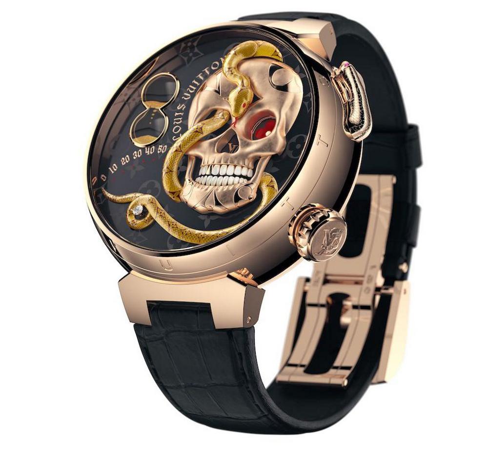 With a snake and a skull design, this Louis Vuitton timepiece is the