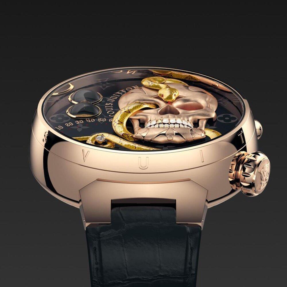 With a snake and a skull design, this Louis Vuitton timepiece is the ...