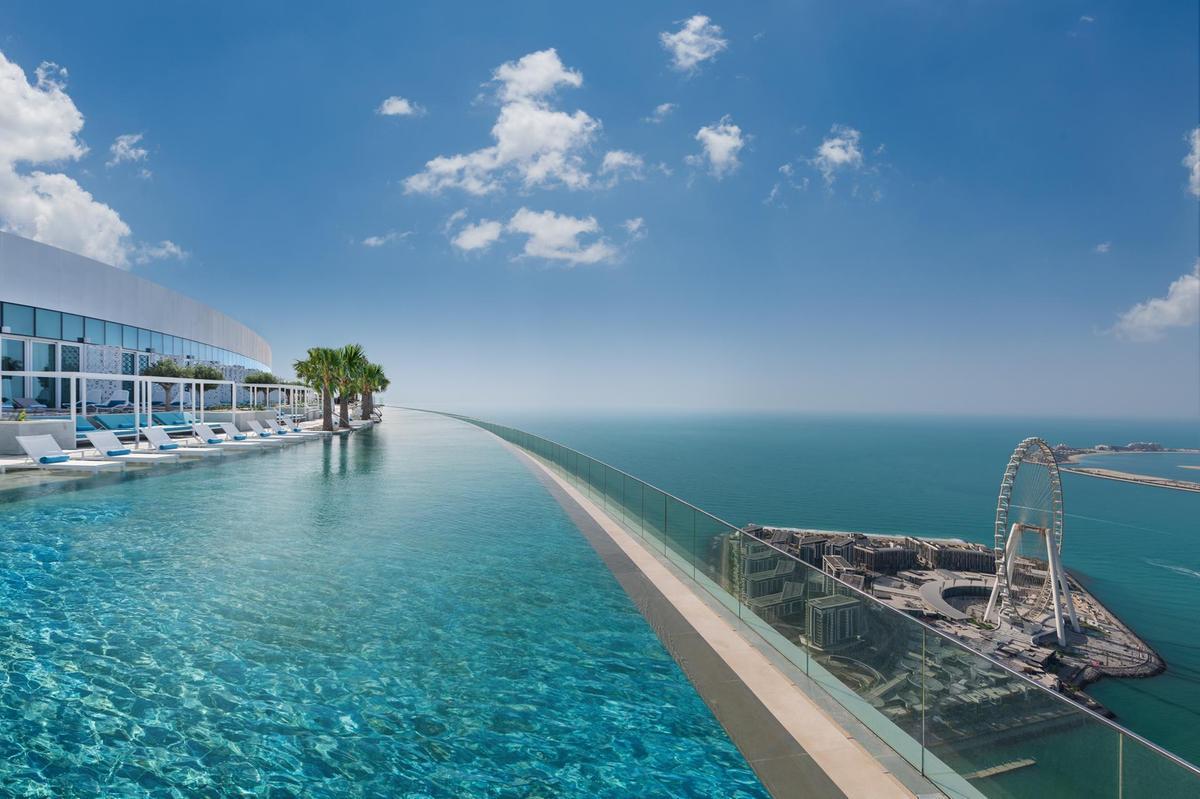 Move over Marina Bay Sands, Singapore. At 965 feet up and offering  unparalleled views of the Arabian ocean this Dubai hotel has the tallest  infinity pool in the world - Luxurylaunches