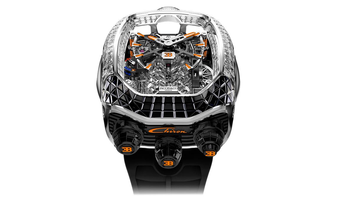 Jacob & Co.’s newest Bugatti Chiron Tourbillon is covered in 341 diamonds and precious stones – all of them invisibly set