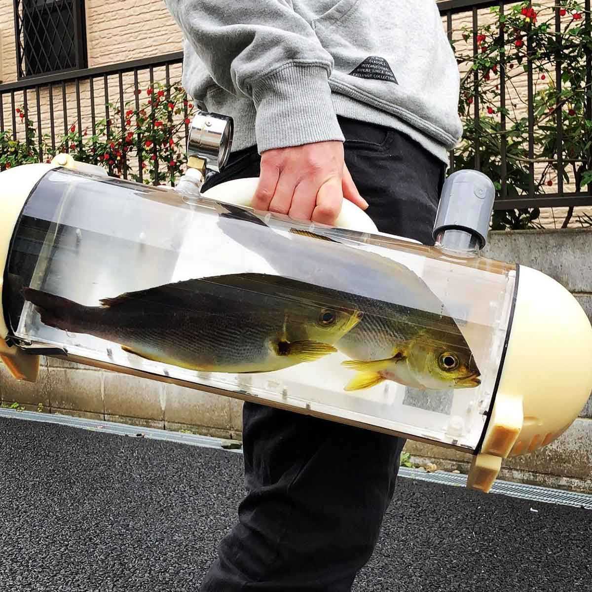 This specially designed Japanese bag is a portable fish tank that