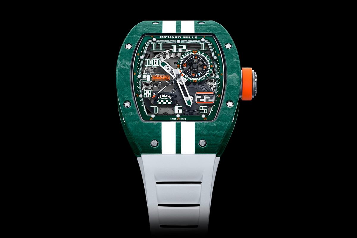 Richard Mille revealed the new limited-edition RM 029 Automatic Le Mans Classic watch that?s finished in a sporty color combination of green and white