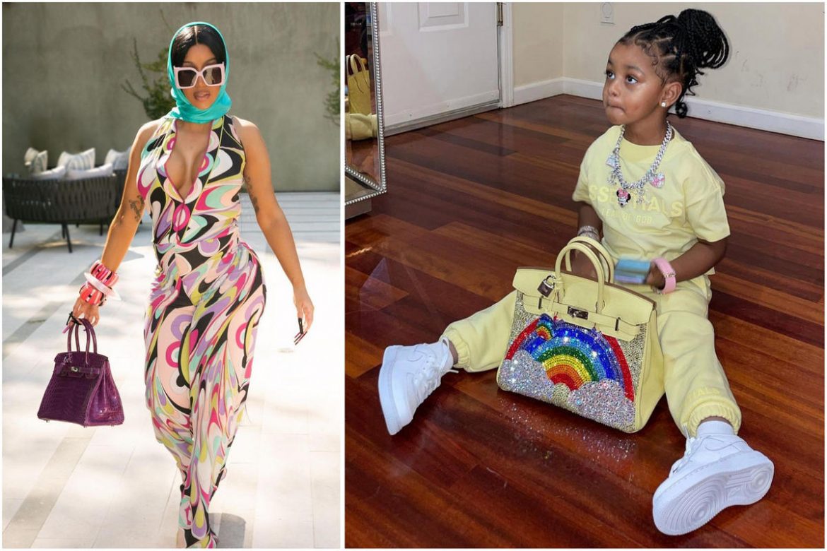 Cardi B sets the Internet abuzz as she gifts her 3-year-old daughter a  shiny $48,000 Birkin bag - Luxurylaunches