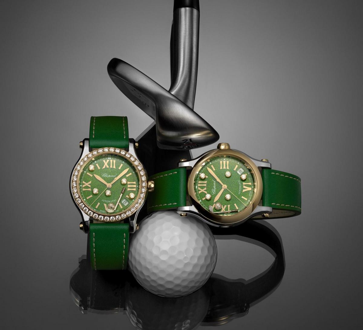 The new Chopard golf watch comes with diamond ?balls? that move across the green