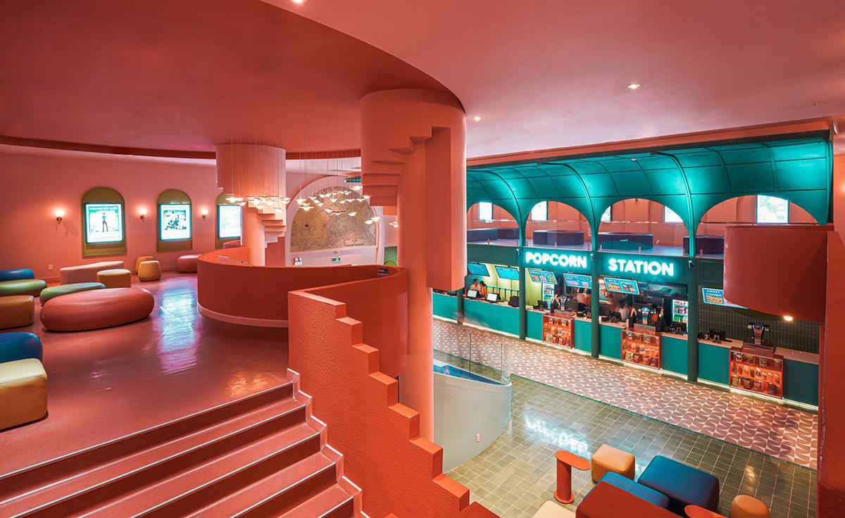 Covered In Bright Pastels This Colorful Movie Theater In Ho Chi Minh City Looks Like Something Straight From A Wes Anderson Movie Luxurylaunches