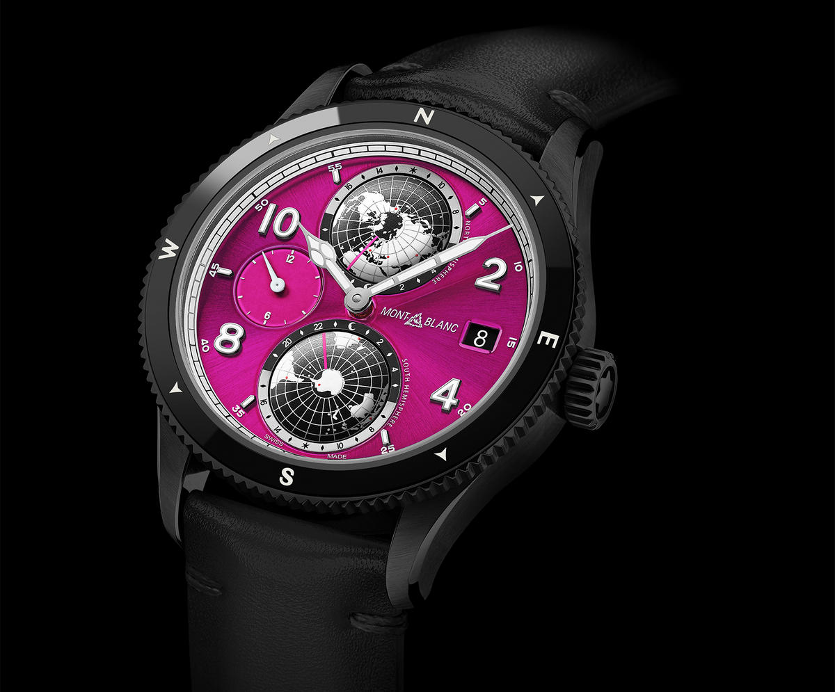 Montblanc unveils the 1858 Geosphere Pink Dial watch in support for breast cancer