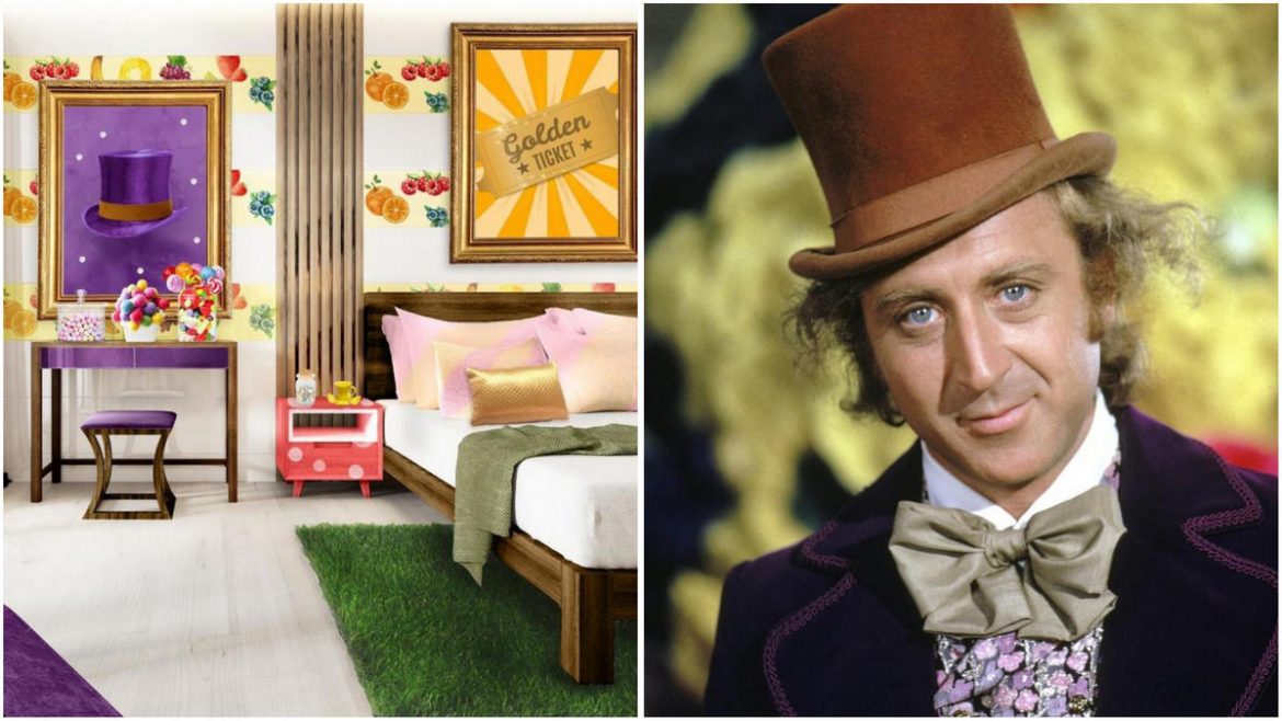 This Willy Wonka inspired hotel room comes complete with lickable  wallpaper, chocolate-filled bathtub, giant lollipops, and a lot more. -  Luxurylaunches