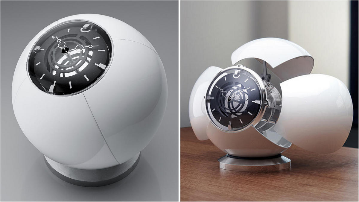 This shiny orb is actually a $31,000 shape-shifting swiss clock