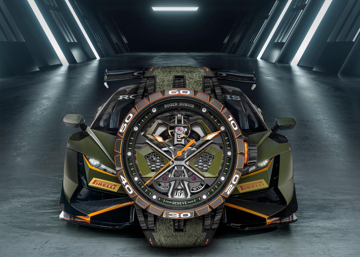 Roger Dubuis? latest limited-edition timepiece is inspired by Lamborghini?s new Huracan Super Trofeo EVO2 racing car