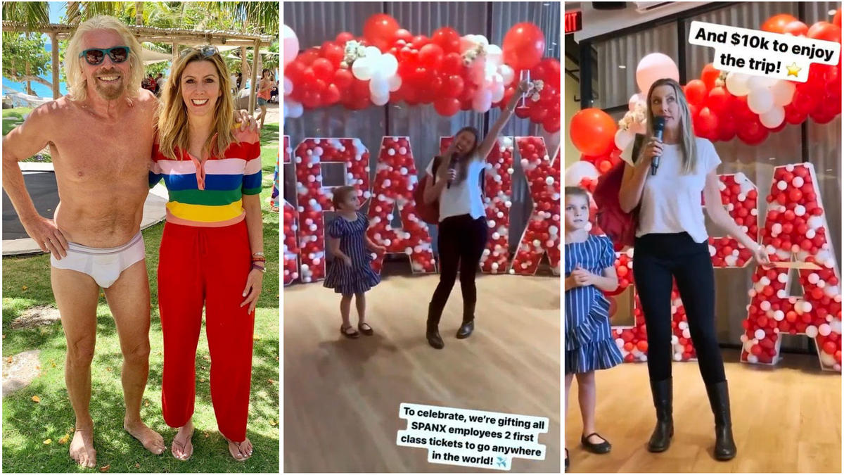 A billionairess happily sharing her wealth - As soon as her company reached  a $1.2b valuation, Spanx founder Sara Blakely gifted all her 500+ staff  $10,000 and two first-class tickets to anywhere