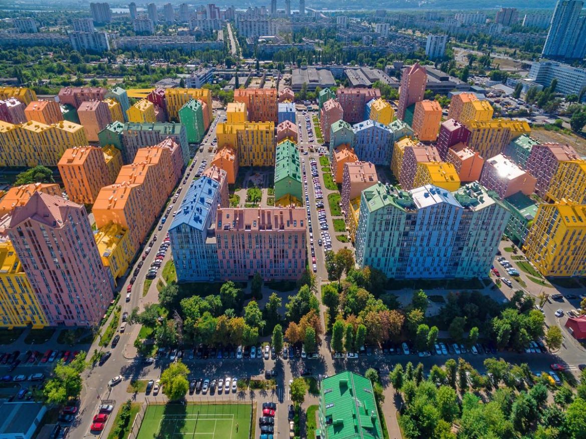 The stunning 'Comfort town' in the Ukrainian capital of Kyiv looks like real-life LEGO city. - Luxurylaunches