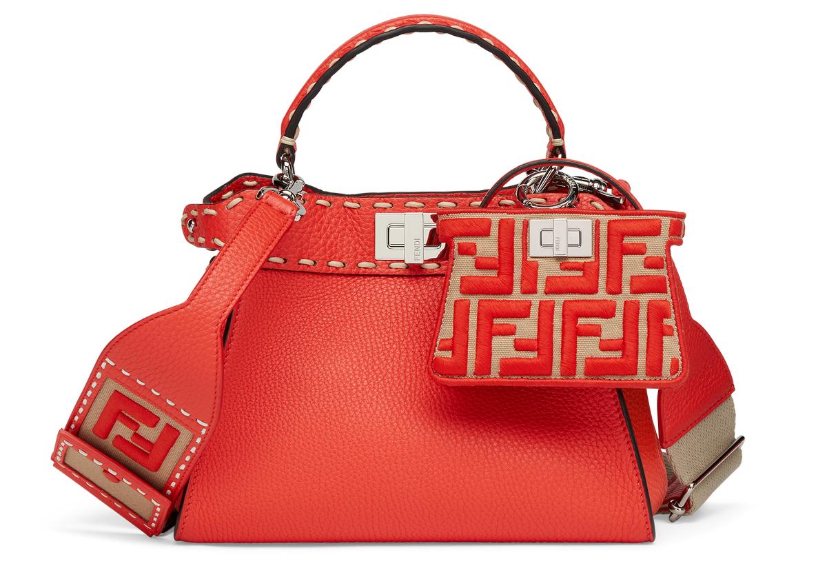 Buy Fendi Pre-Loved Red Half Moon Shoulder Bag in Zucchino Canvas for WOMEN  | Ounass UAE