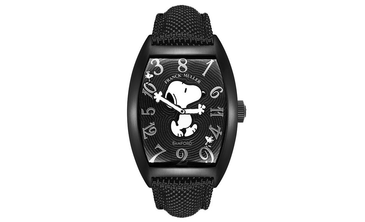 Bamford Watch Department partners with Franck Muller to create a Snoopy-themed limited-edition Crazy Hours timepiece