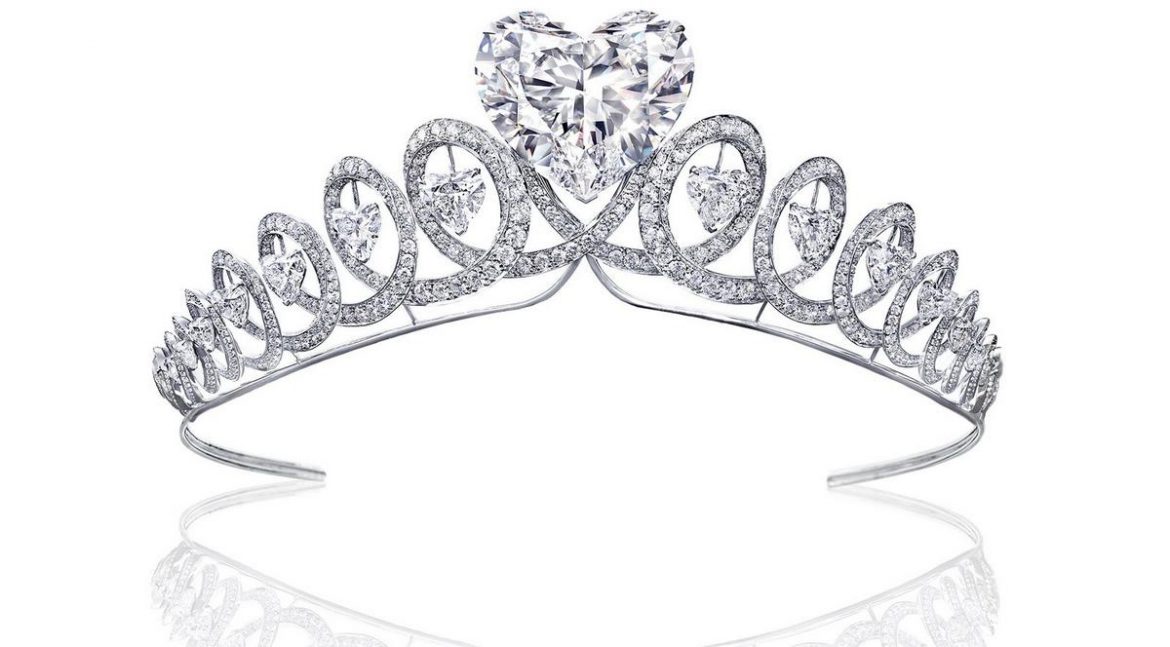 Graff has made a tiara that is embedded with the 'infinity diamond' the largest heart-shaped diamond in the world. - Luxurylaunches