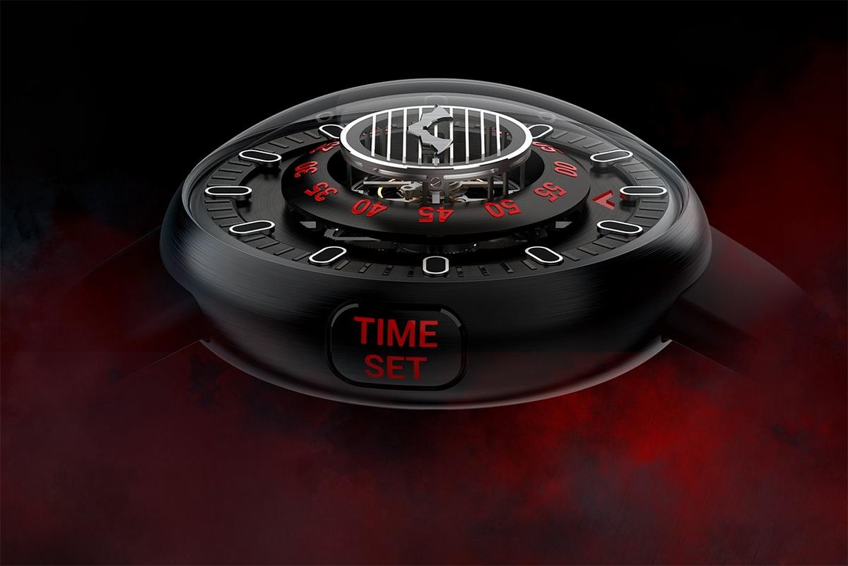 This $100,000 Batman themed tourbillon watch has a Bat Signal spotlight right at the center of the dial