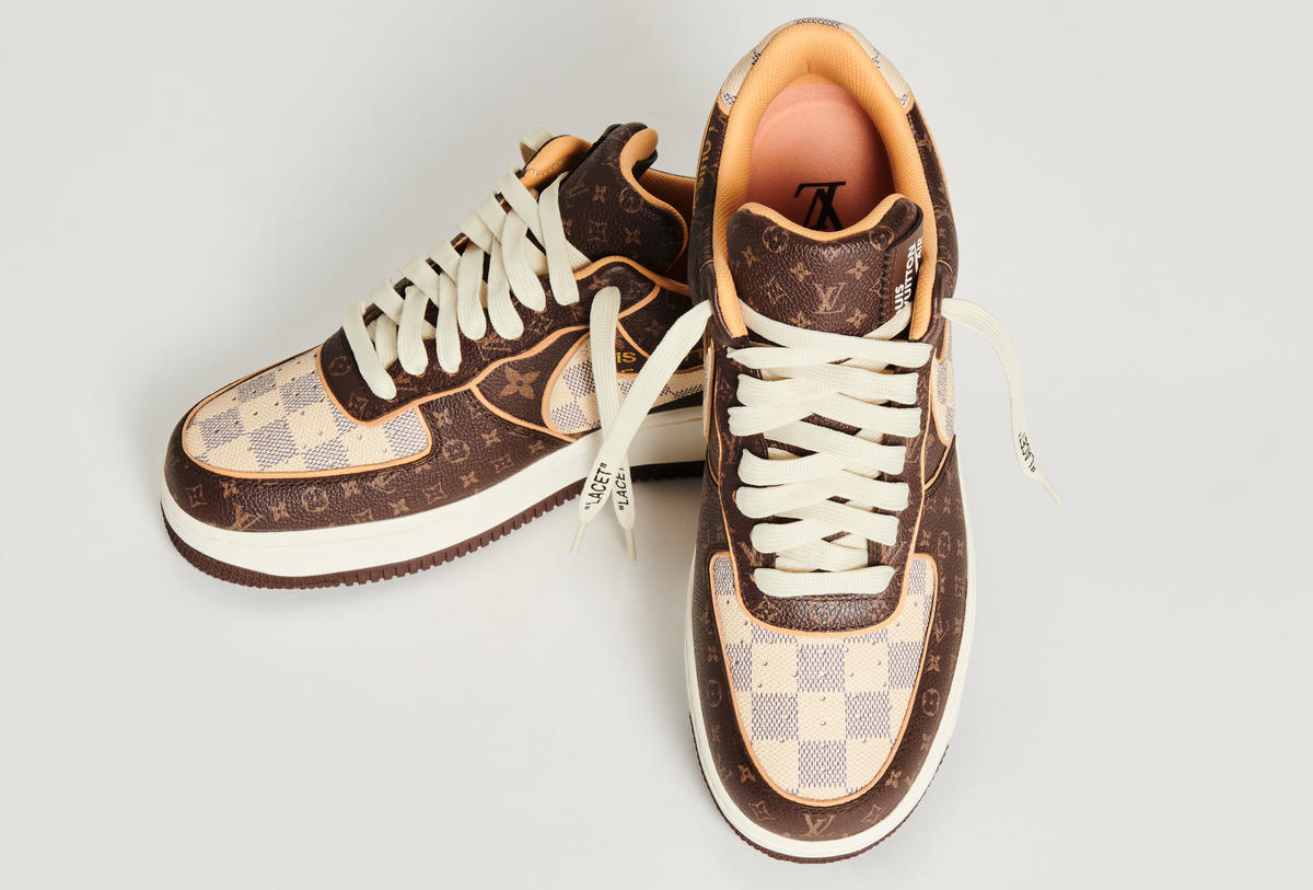 Virgil Abloh's Louis Vuitton x Nike Air Force 1 collaboration sold for a  cumulative $25.3m at Sotheby's au… in 2023