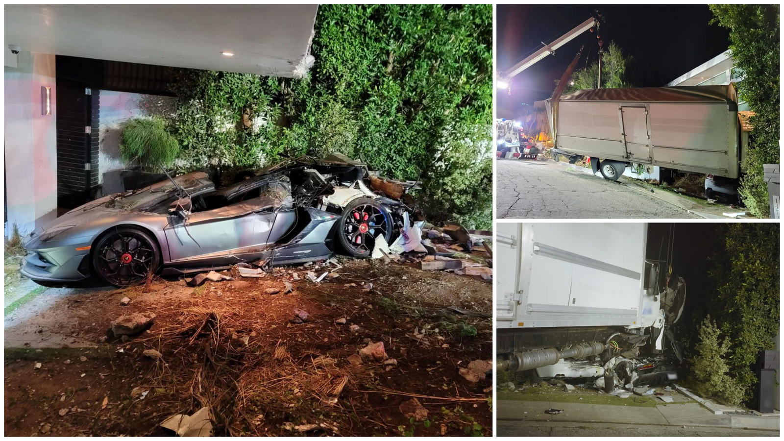 A fully loaded delivery truck crashed into the Beverly Hills mansion of ...