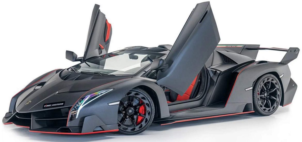 The Worlds First And Only Lamborghini Veneno Roadster With An Exposed Carbon Fiber Body Is Up