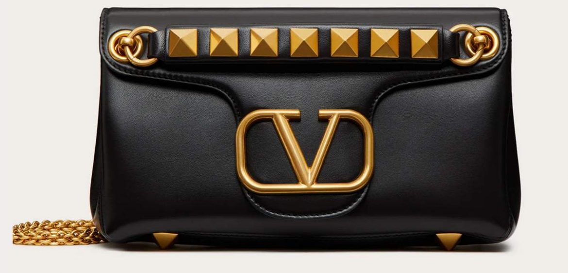 Valentino Black Valentino Garavani VRing Chain Bag Valentino Garavani