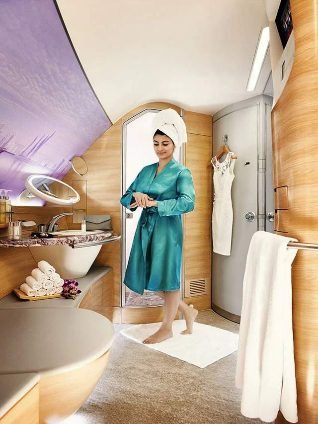 These are the most luxurious airline bathrooms you will ever see