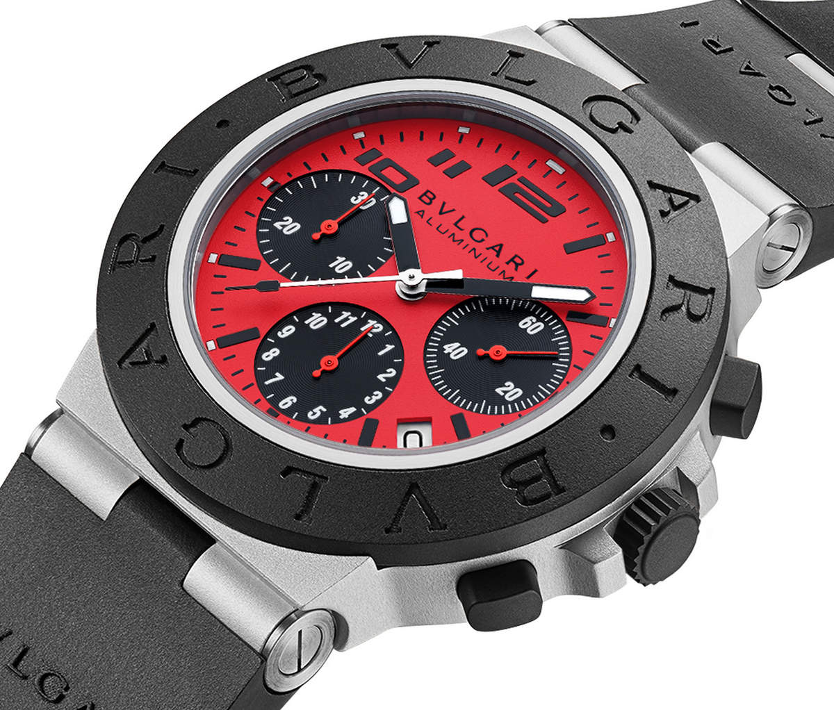Bulgari has collaborated with Ducati to launch a limited edition watch based on its sporty aluminum chronograph