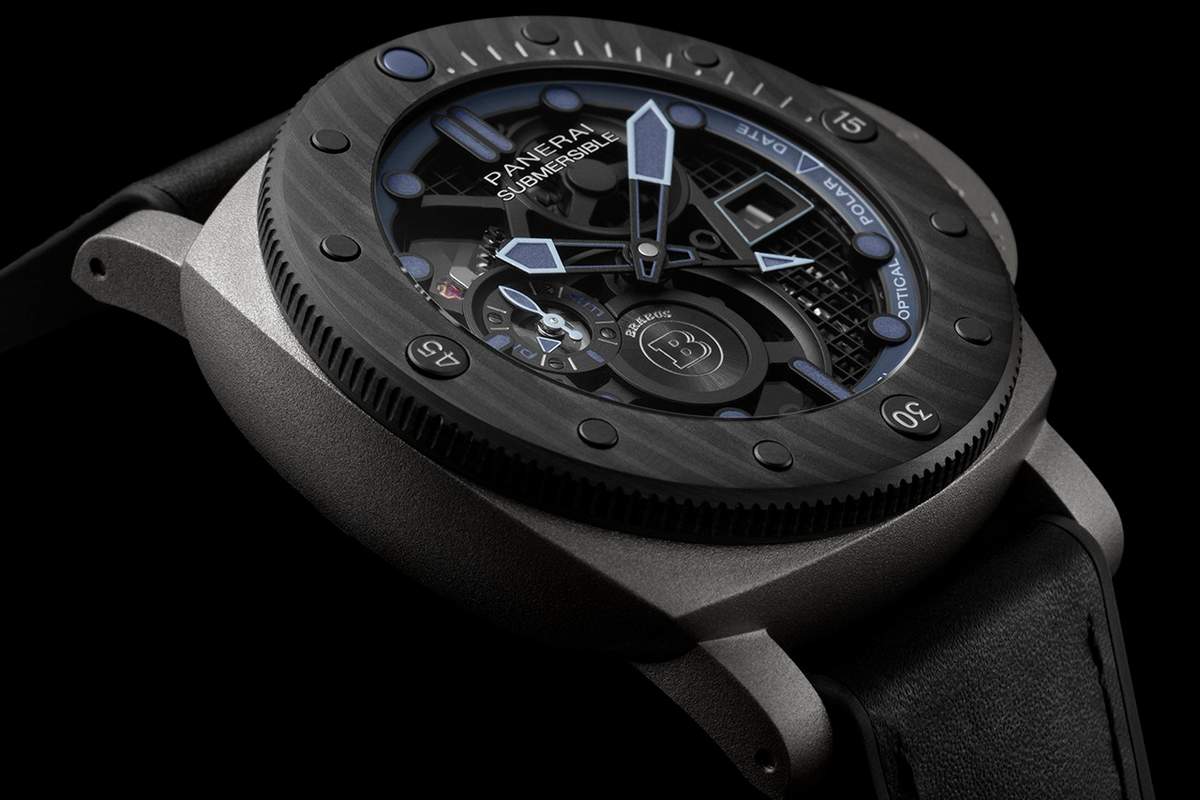 The limited-production Panerai Submersible S Brabus Blue Shadow Edition features a 3D-printed titanium case and costs $50,000