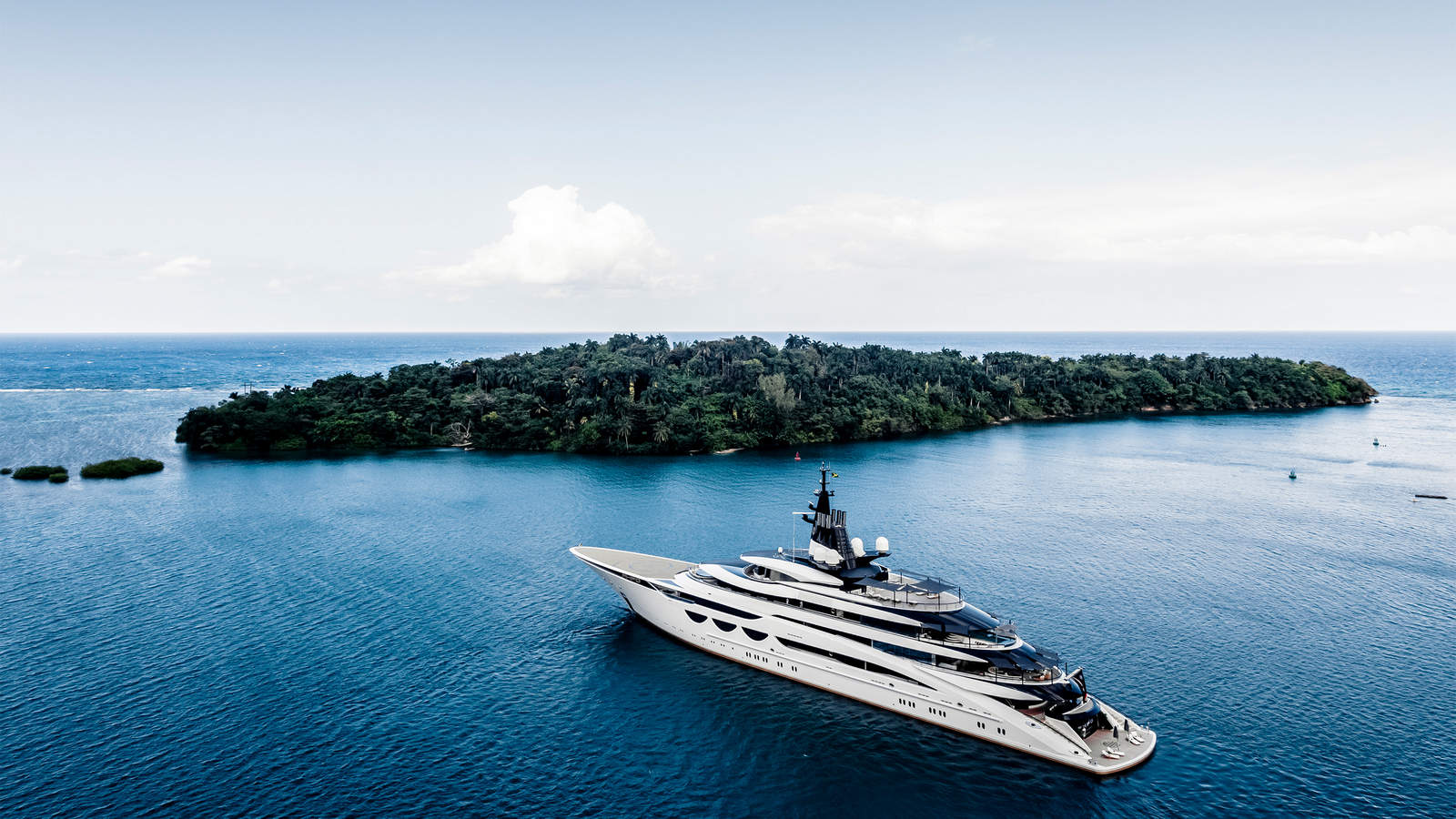 Michael Lee-Chin's $300 million superyacht is a floating five star resort.  One of the first black billionaires on the Forbes list, he once cleaned  engine rooms on a cruise ship and now