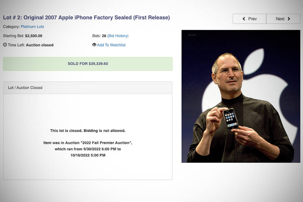 Unopened iPhone From 2007 Sells for $39,000 at Auction